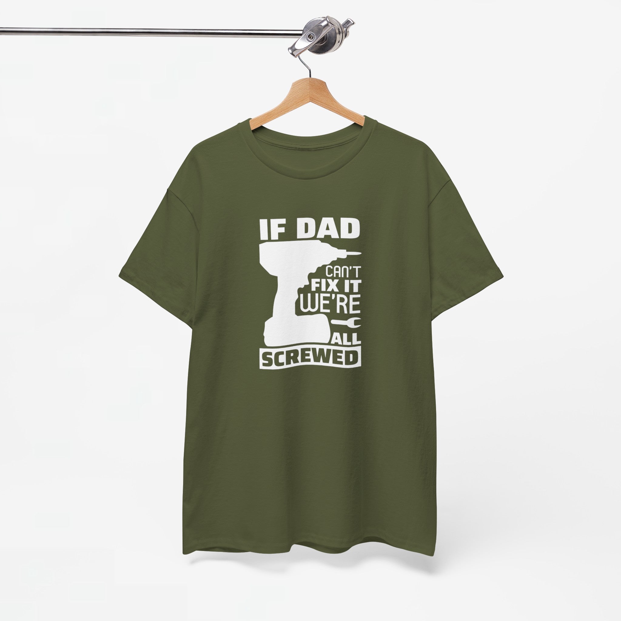 Vaderdag Papa Cadeau - T-shirt - If Dad can't fix it, we're all screwed - Oversized #23
