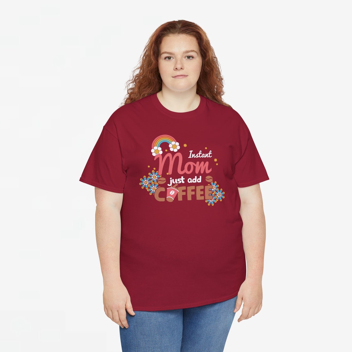 Moederdag Mama Cadeau - T-shirt - Instant Mom, Just Add Coffee - Oversized - #40