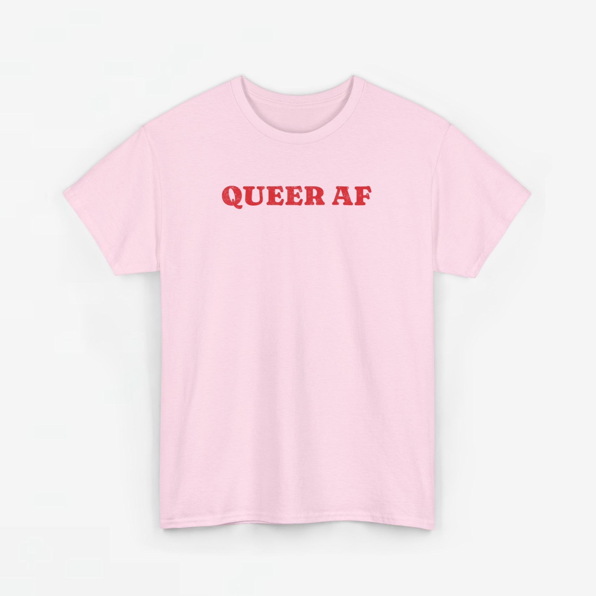 Gay Pride T-shirt - Queer AF - Oversized Tee