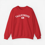 Taalkundige trui met borstprint TAALKUNDIGE en NL-logo, rood