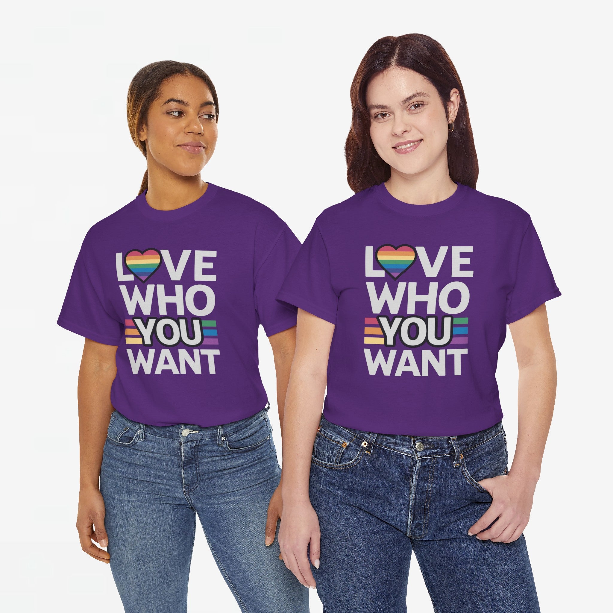 Gay Pride T-shirt - Love Who You Want - Oversized #52