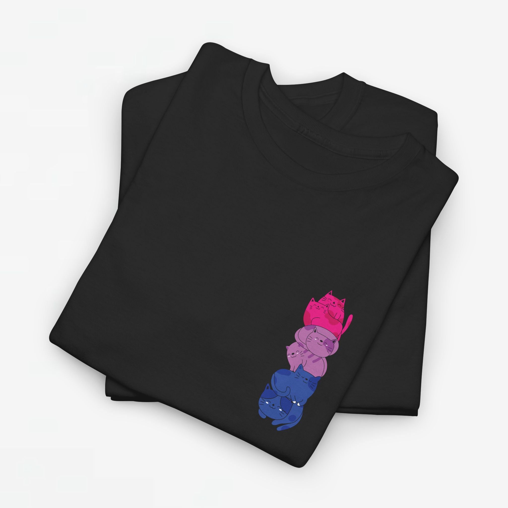 Gay Pride T-shirt - Katten Bi Vlag - Oversized #49