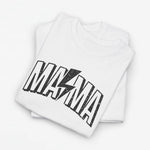 Oversized witte T-shirt met grote zwarte “MAMA”-print op de borst