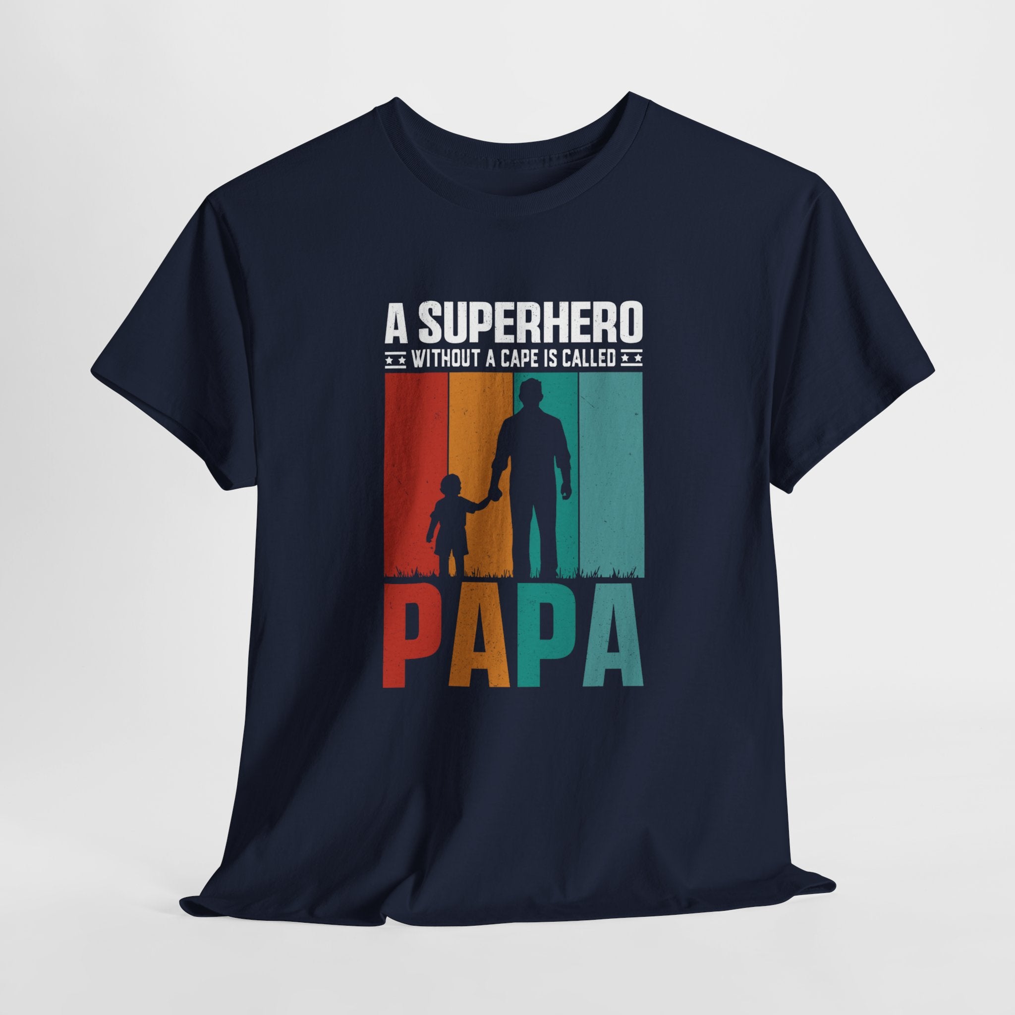 Vaderdag Papa Cadeau - T-shirt - A Superhero without a cape is called PAPA - Oversized #24