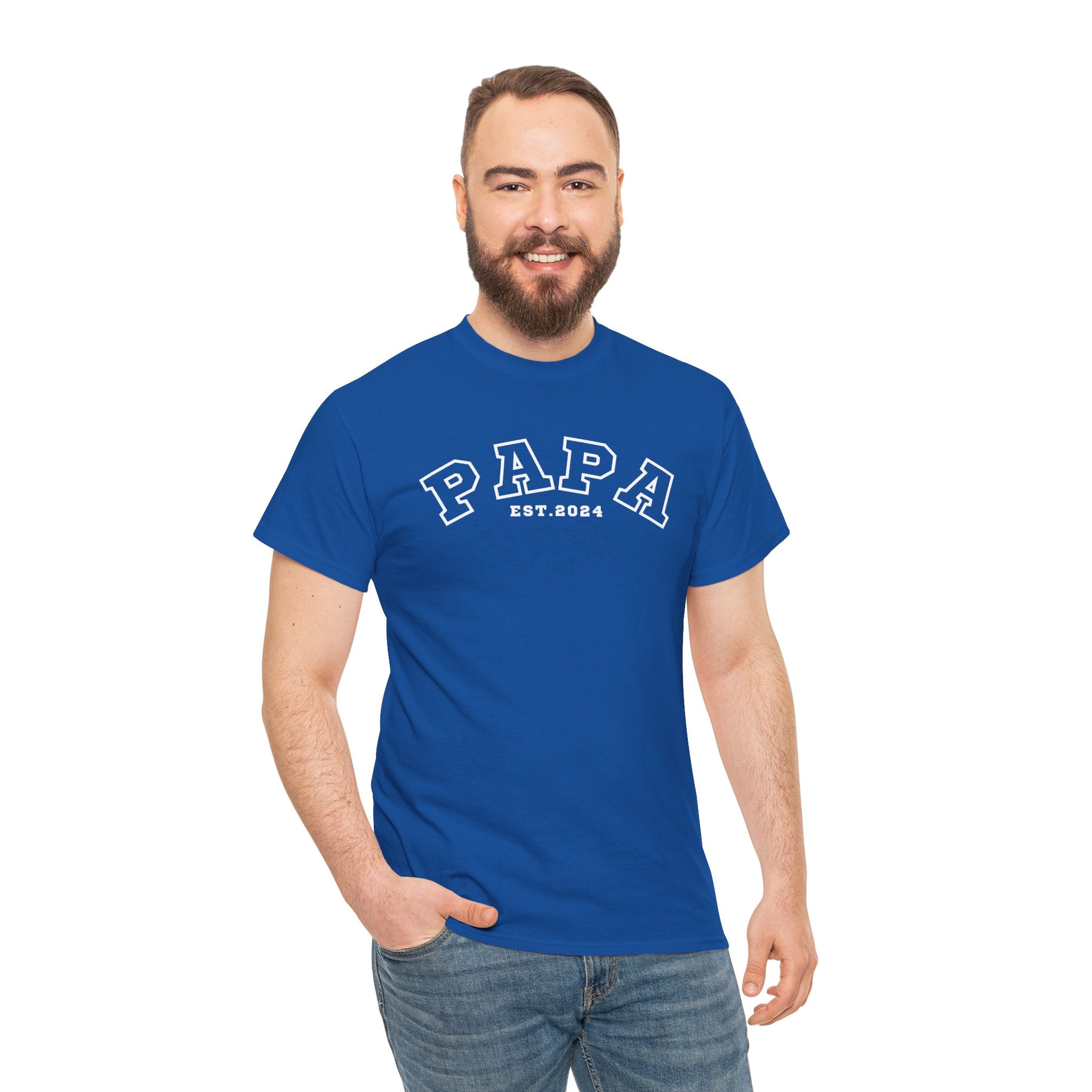 Gepersonaliseerde Vaderdag Papa Cadeau - T-shirt - Papa - EST [Jaar]