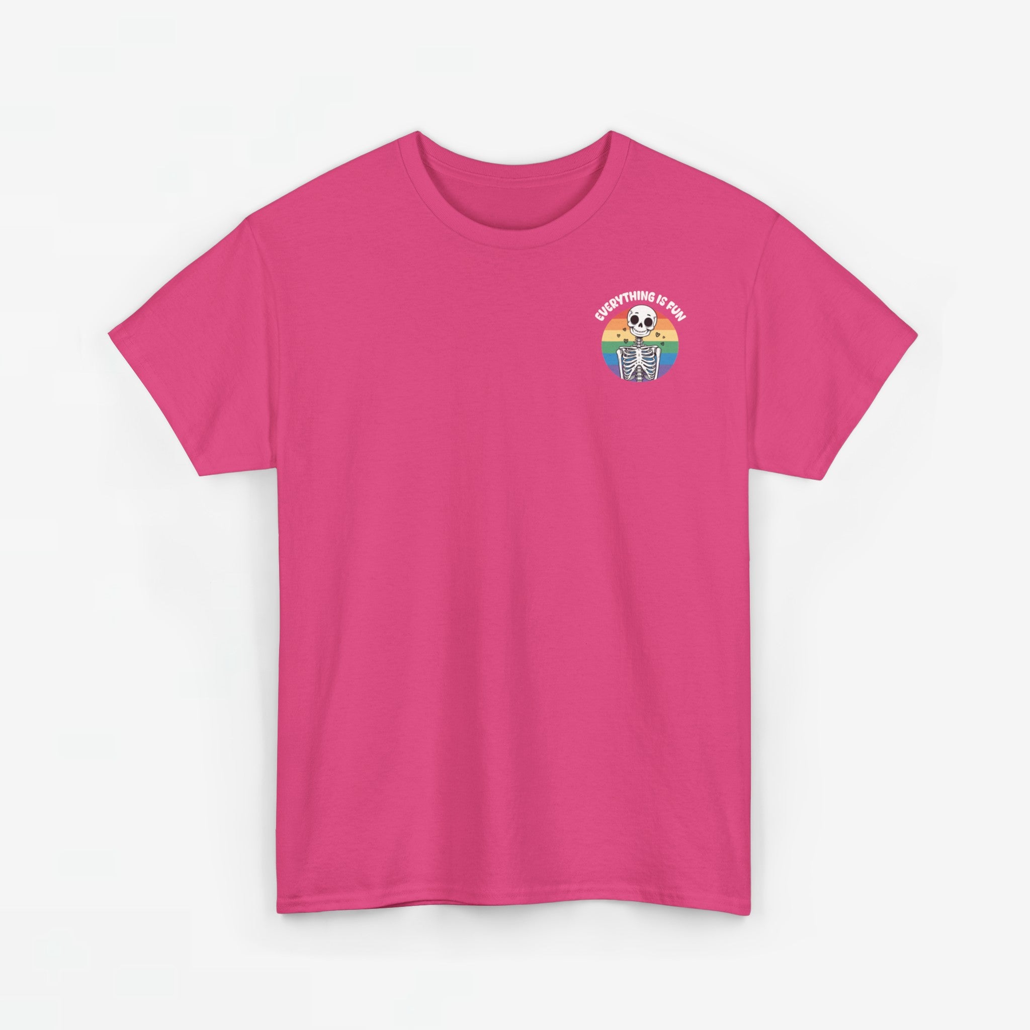 Gay Pride T-shirt - Skelet Everything is Fun - Back Print - Oversized #66