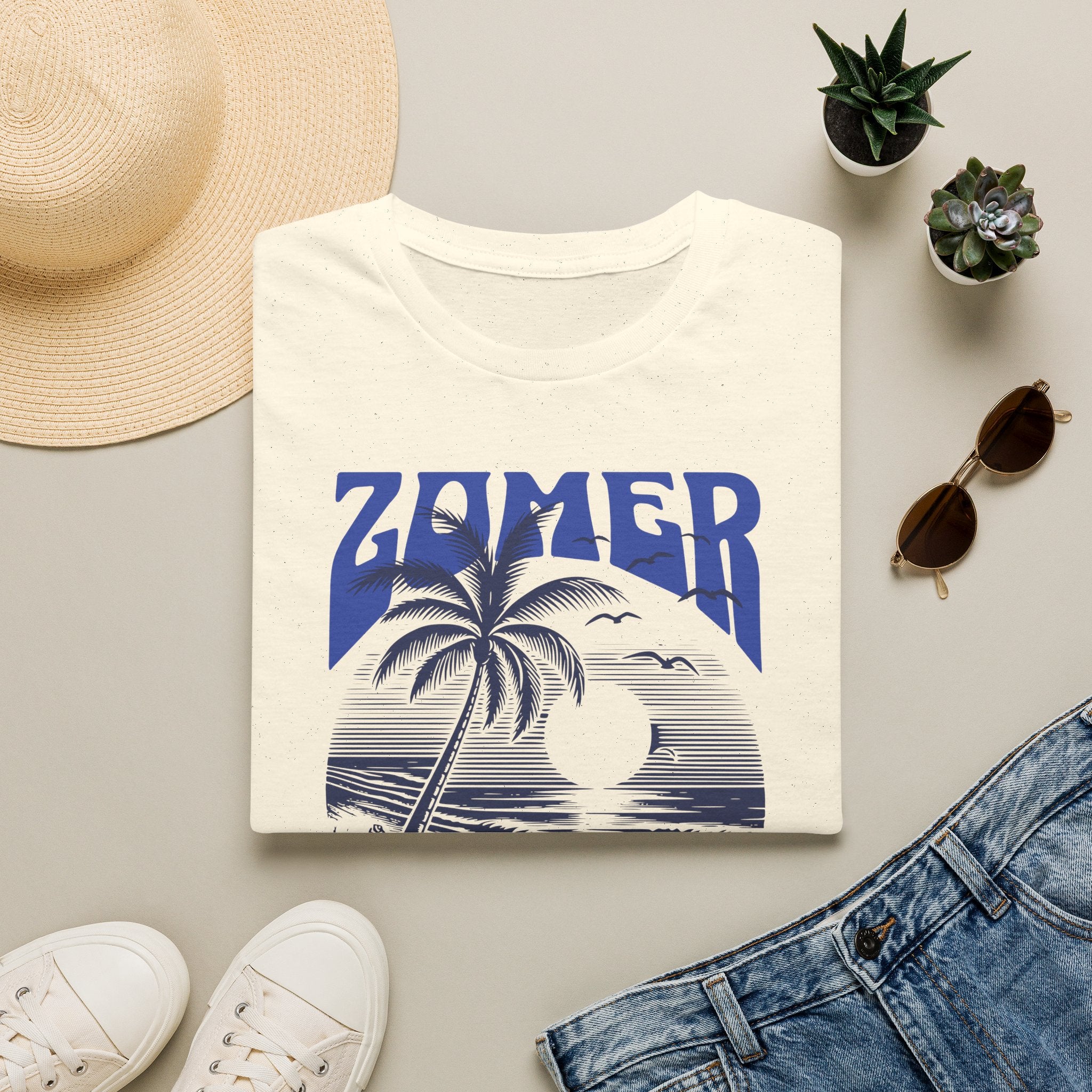 Dames - Zomer T-shirt met print - Zomer Vibes | SkrrtShirt
