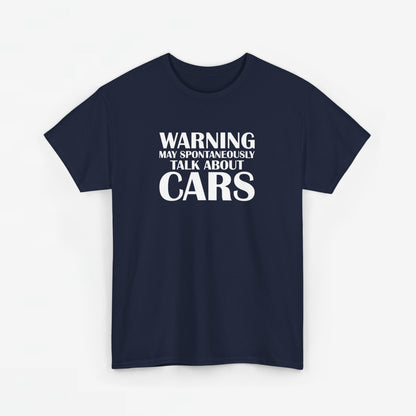 Vaderdag Papa Cadeau - T-shirt - Warning, may talk spontaneously about cars - Oversized #49