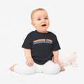 Baby T-shirt voor EK, WK en Koningsdag - NEDERLAND - oranje en blauwe tekst