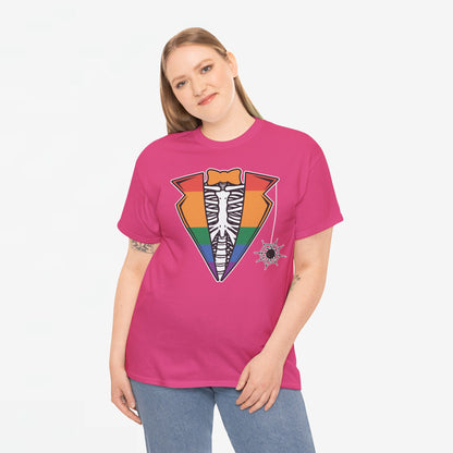 Gay Pride T-shirt - Skelet Regenboog Suit - Oversized #72