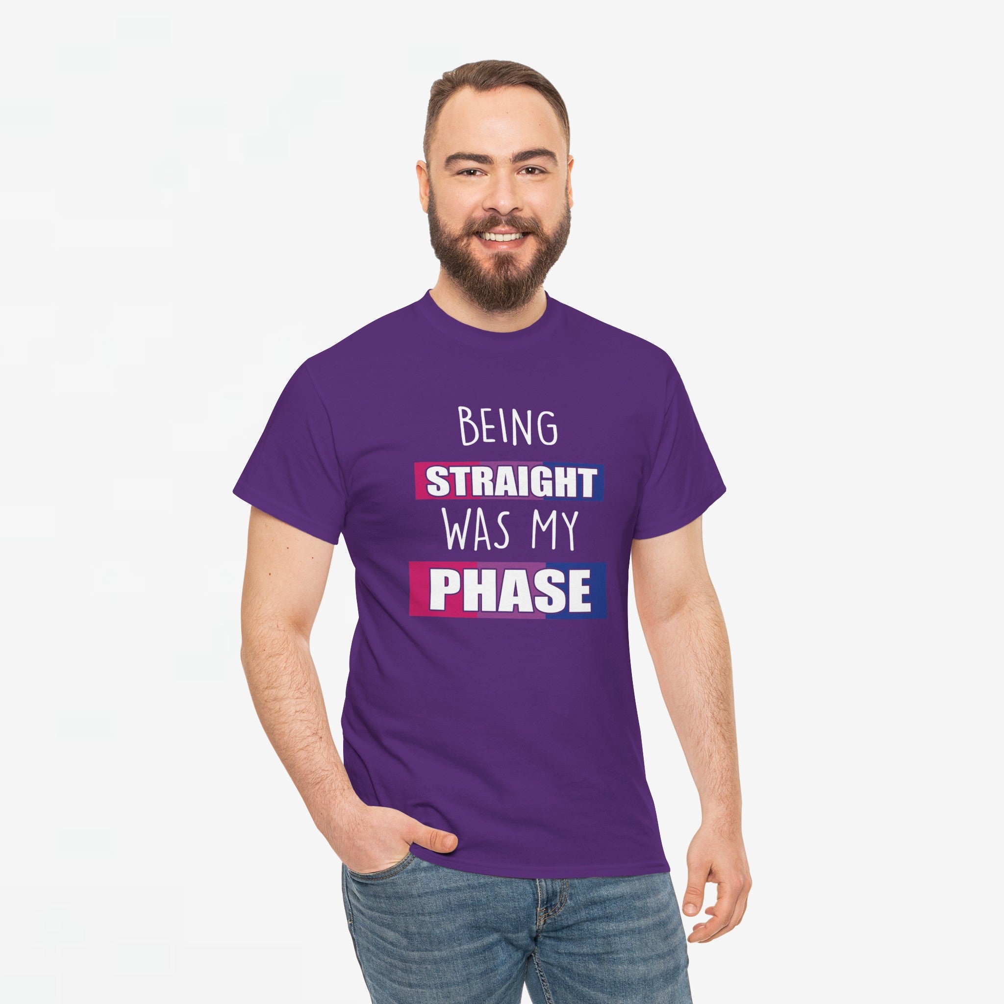 Gay Pride T-shirt - Being Straight Was My Phase - Oversized #61