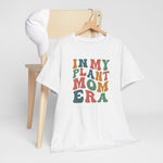 Witte oversized t-shirt met kleurrijke In My Plant Mom Era-tekstprint op hanger