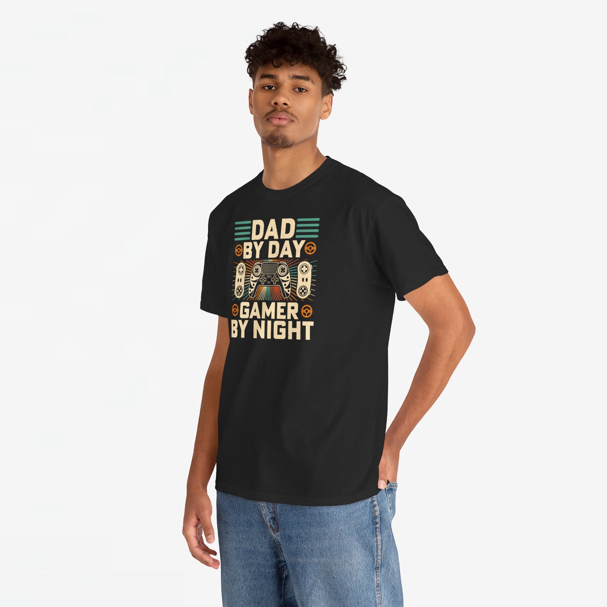 Vaderdag Papa Cadeau - T-shirt - Dad by Day, Gamer by Night - Oversized #6
