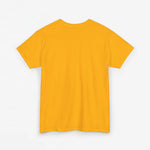 Oranje oversized T-shirt, plat gelegd, achterkant zonder zichtbare print