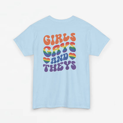 Gay Pride T-shirt - Girls Gays and Theys - Back Print - Oversized #21