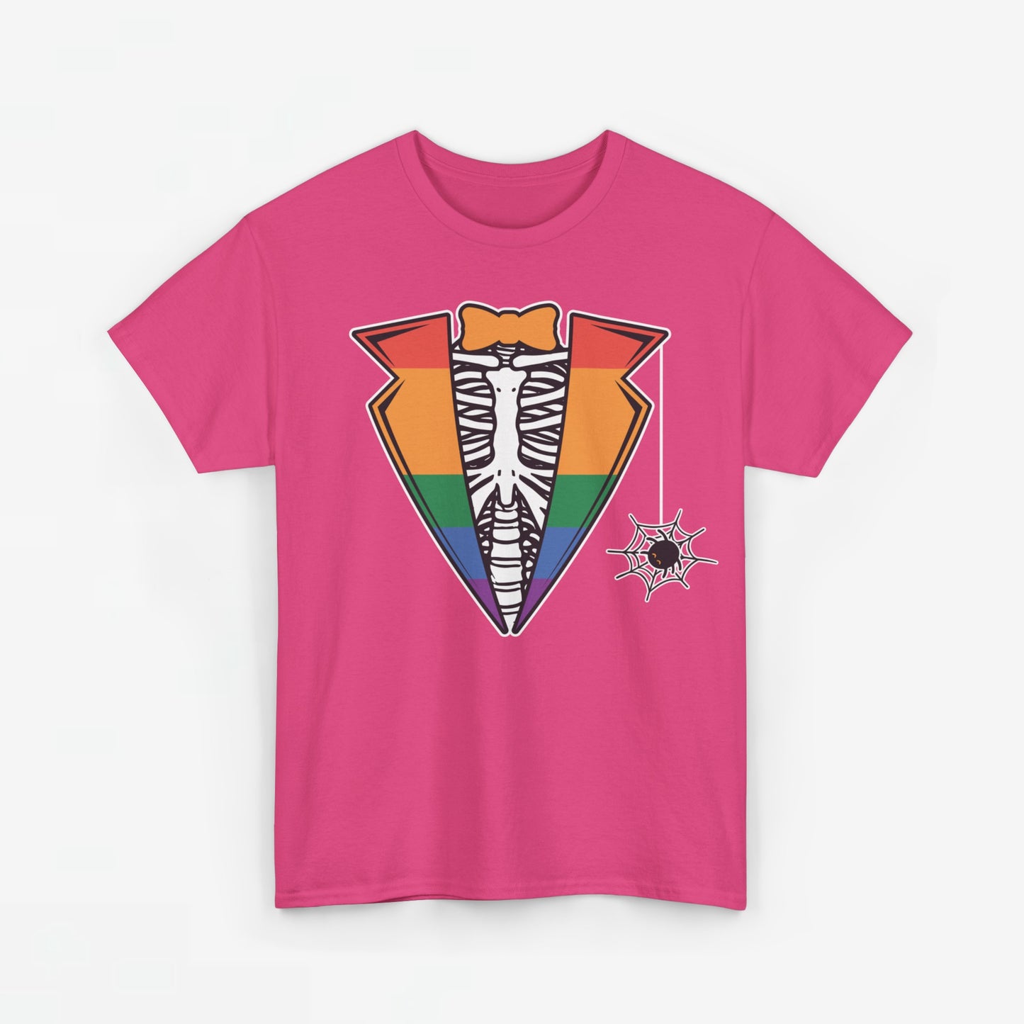 Gay Pride T-shirt - Skelet Regenboog Suit - Oversized #72