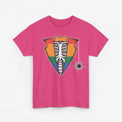 Gay Pride T-shirt - Skelet Regenboog Suit - Oversized #72