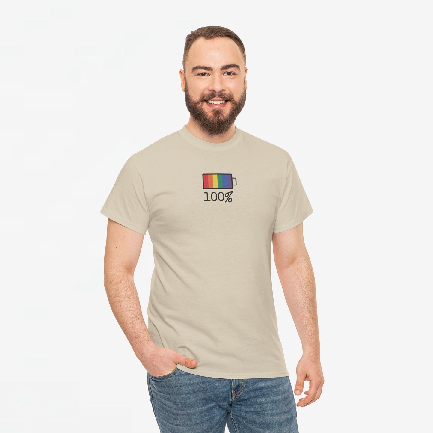 Gay Pride T-shirt - 100% Regenboog - Oversized #33