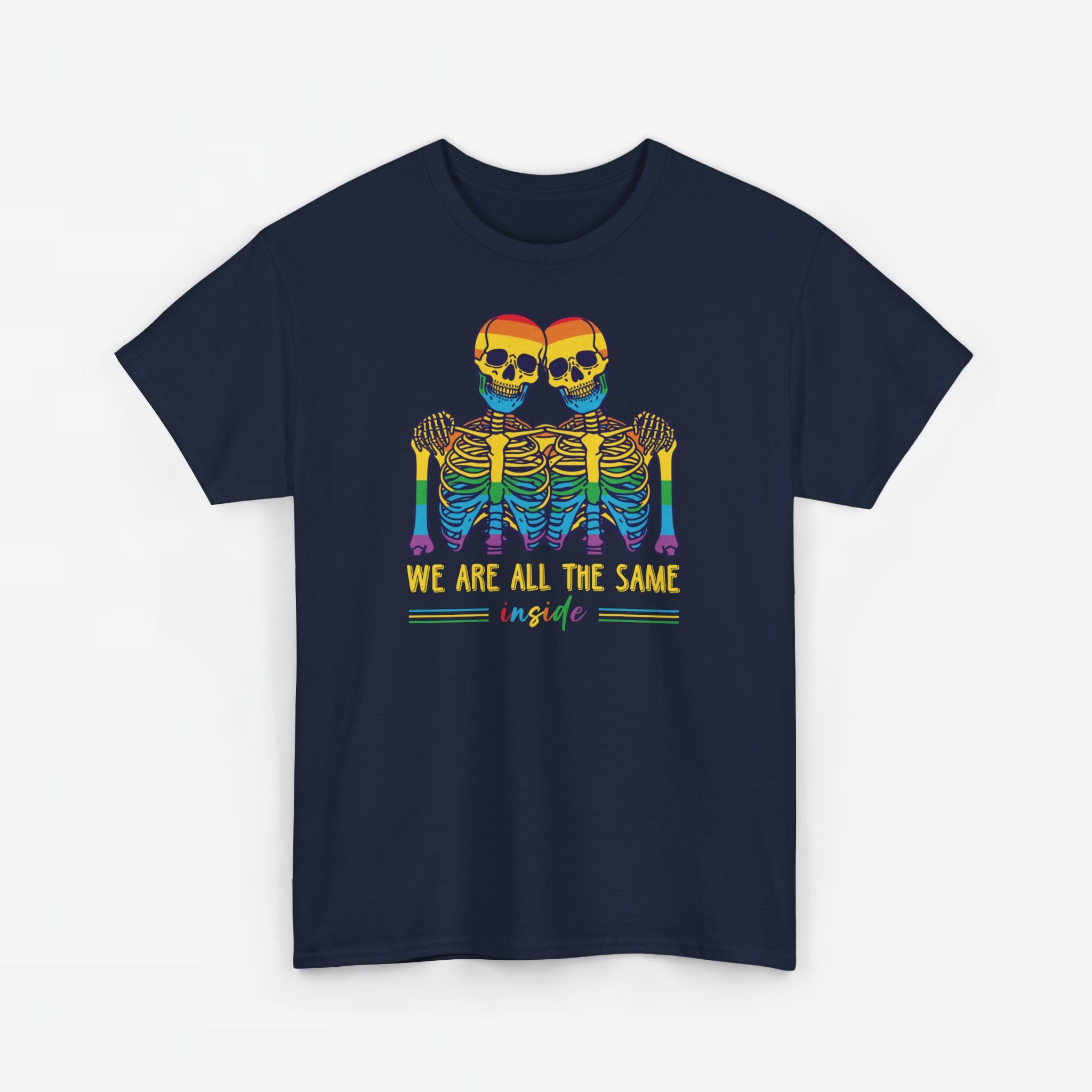 Gay Pride T-shirt - Skelet We Are All The Same - Oversized #79