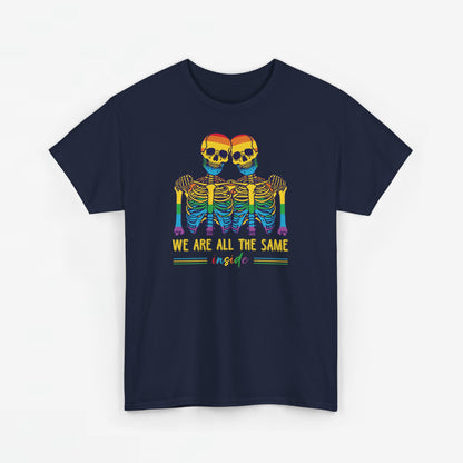 Gay Pride T-shirt - Skelet We Are All The Same - Oversized #79
