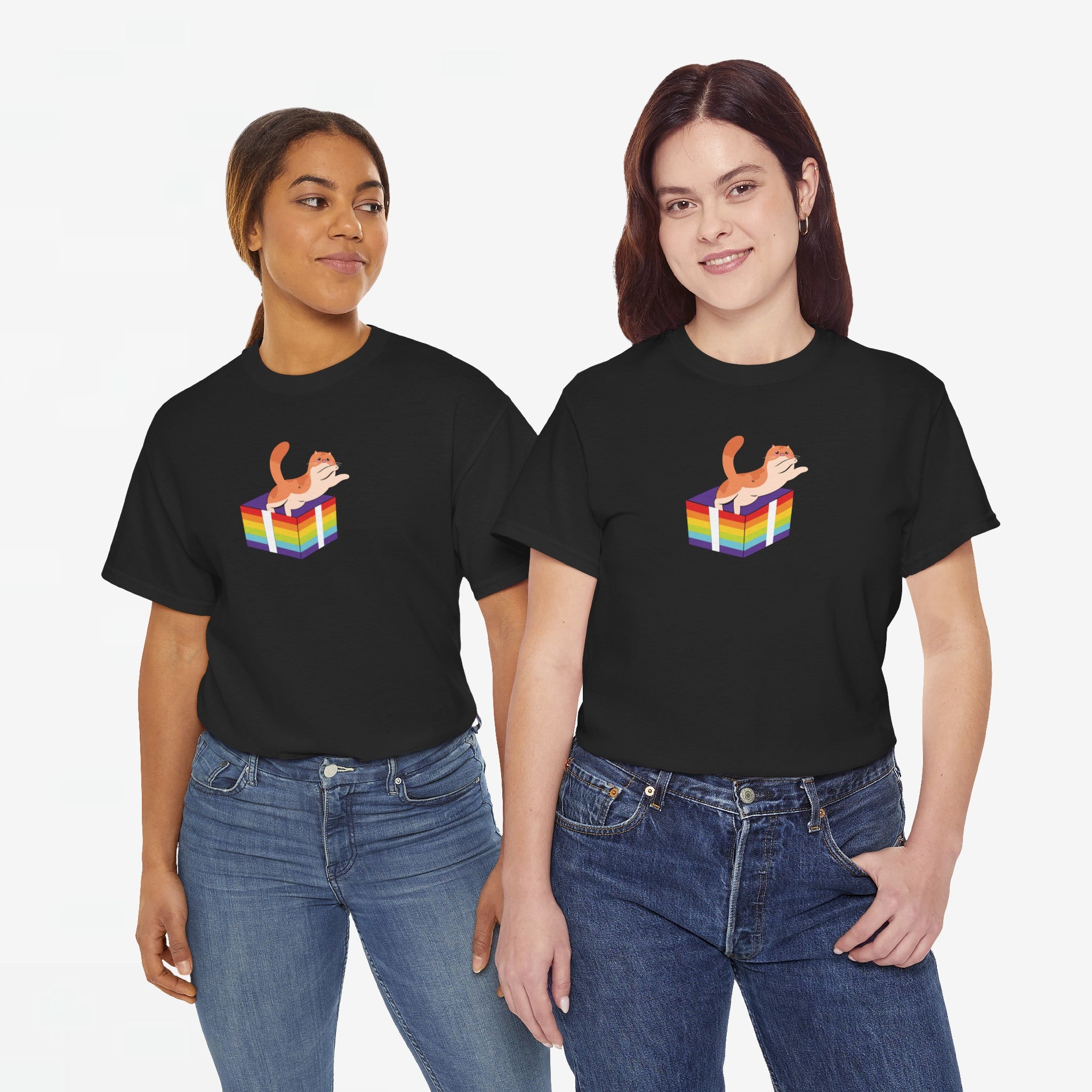 Gay Pride T-shirt - Kat Regenboog - Oversized #57