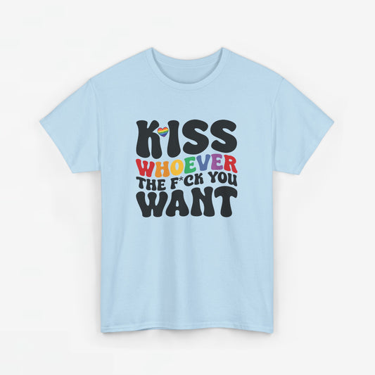 Gay Pride T-shirt - Kiss whoever the f*ck you want - Oversized #34