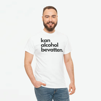 Kan Alcohol Bevatten | Front Print | Koningsdag T-shirt | Oversized