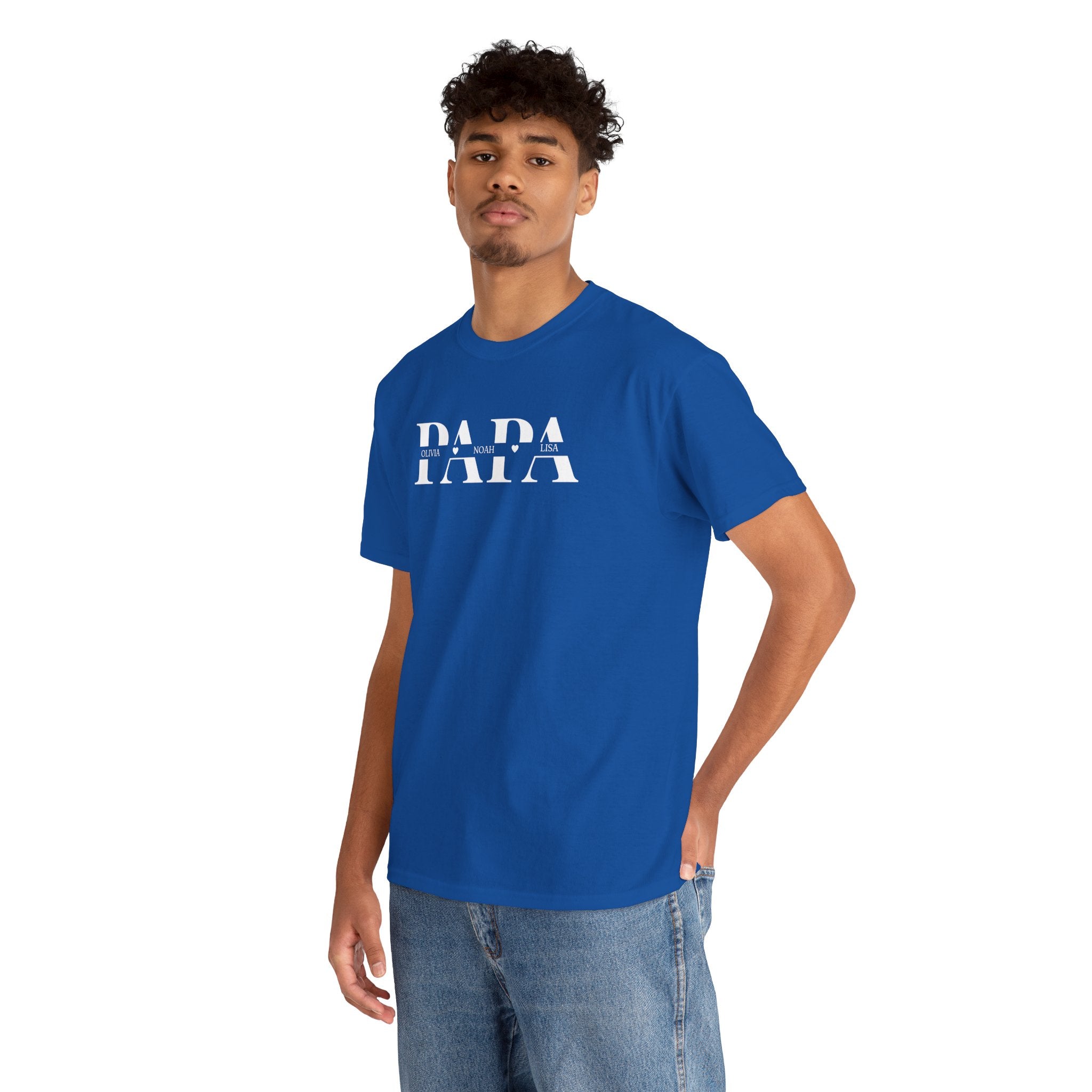 Gepersonaliseerde Vaderdag Papa Cadeau - T-shirt - Papa met namen