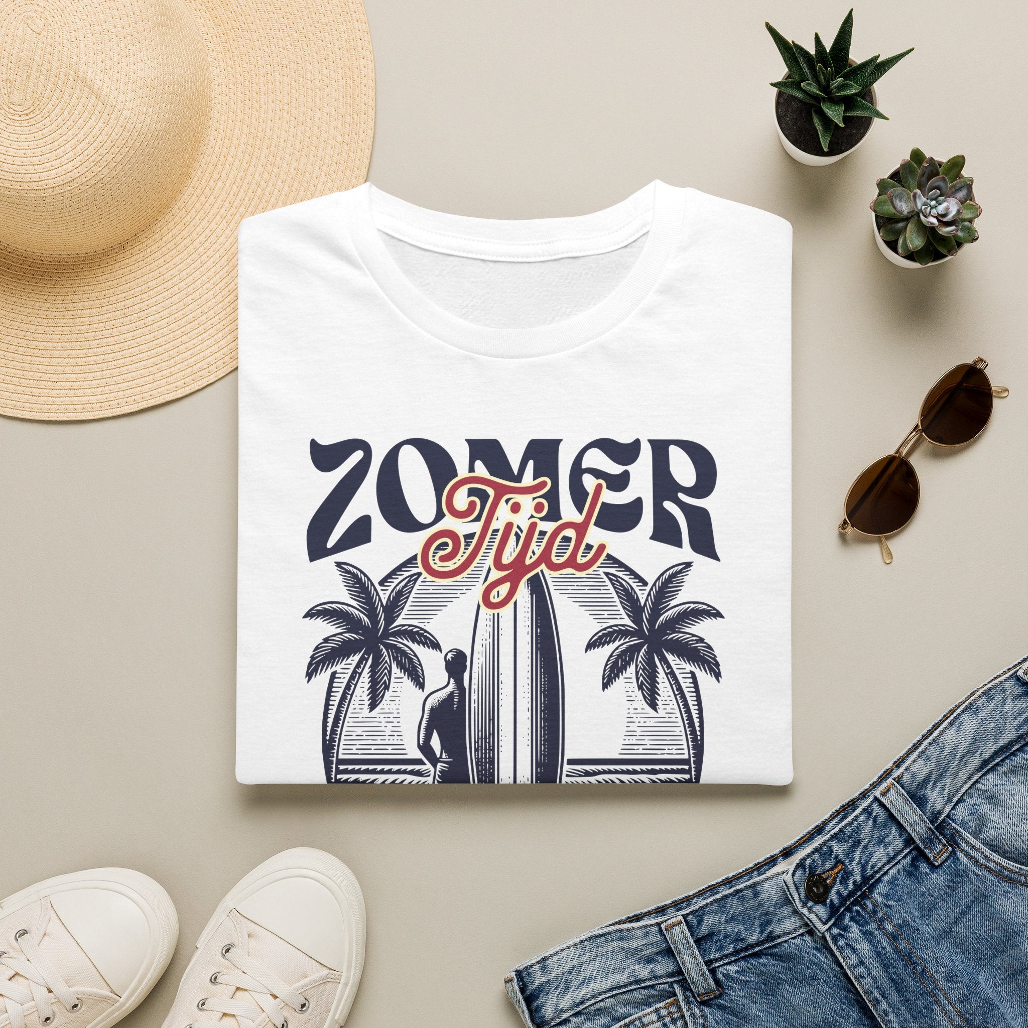 Dames Zomer T-shirt met print - Zomer Tijd | SkrrtShirt