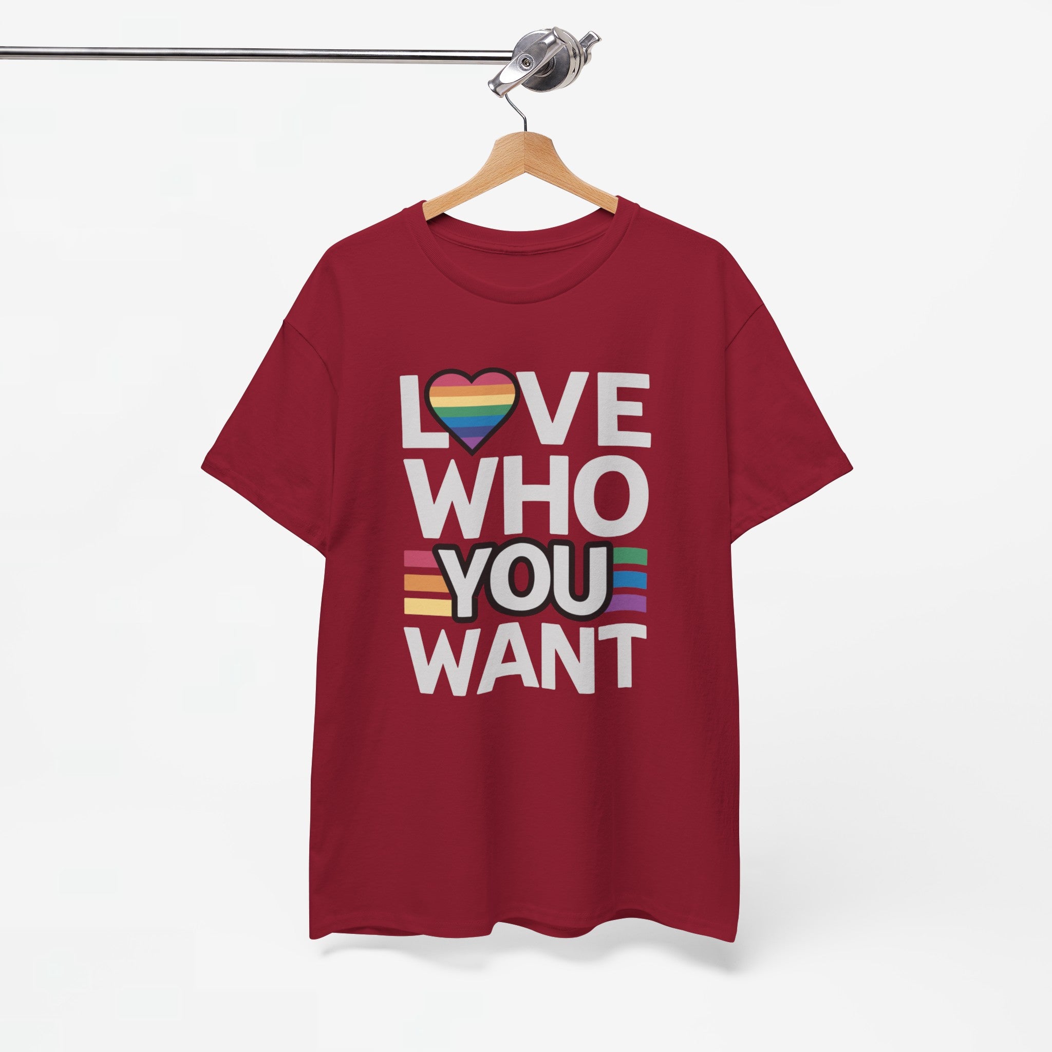 Gay Pride T-shirt - Love Who You Want - Oversized #52
