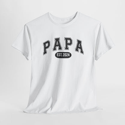 Gepersonaliseerde Vaderdag Papa Cadeau - T-shirt - Papa - EST [Jaar]