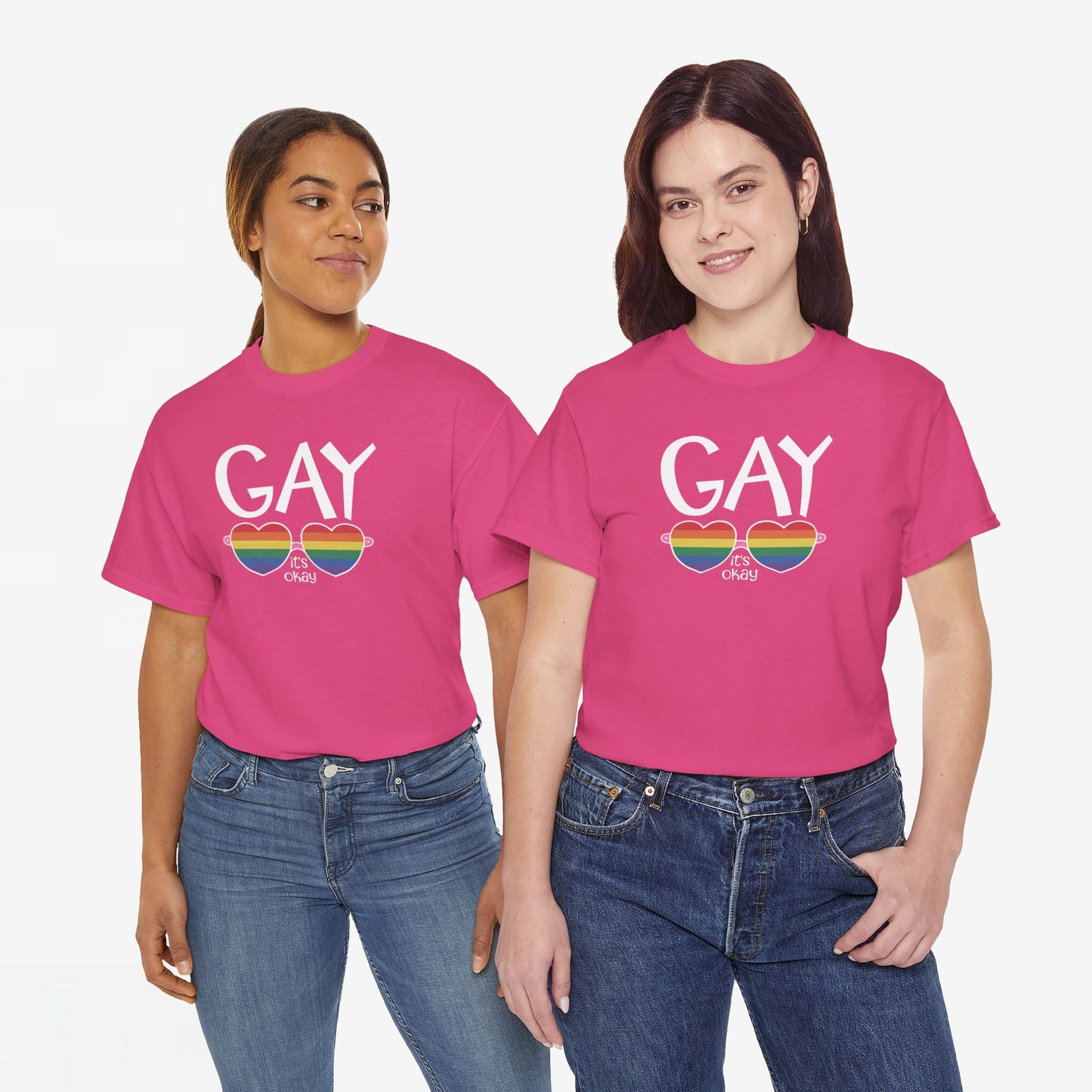 Gay Pride T-shirt - Gay It's Okay - Oversized #23