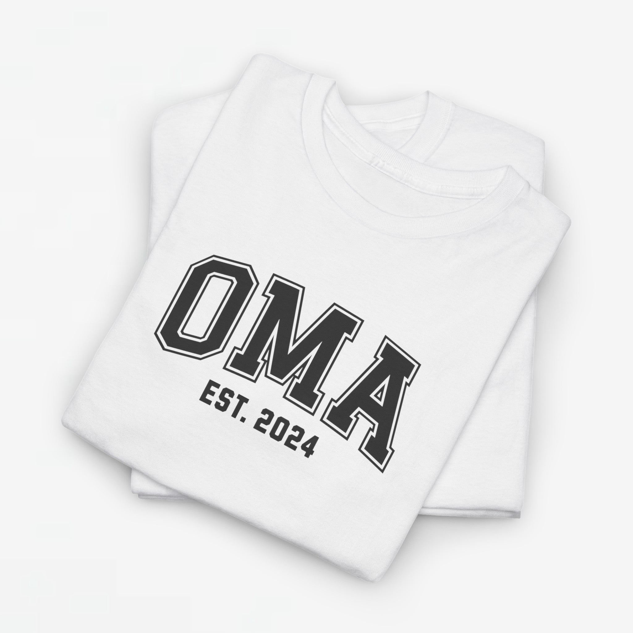 Gepersonaliseerde Moederdag Mama Cadeau - T-shirt - OMA - EST [Jaar]