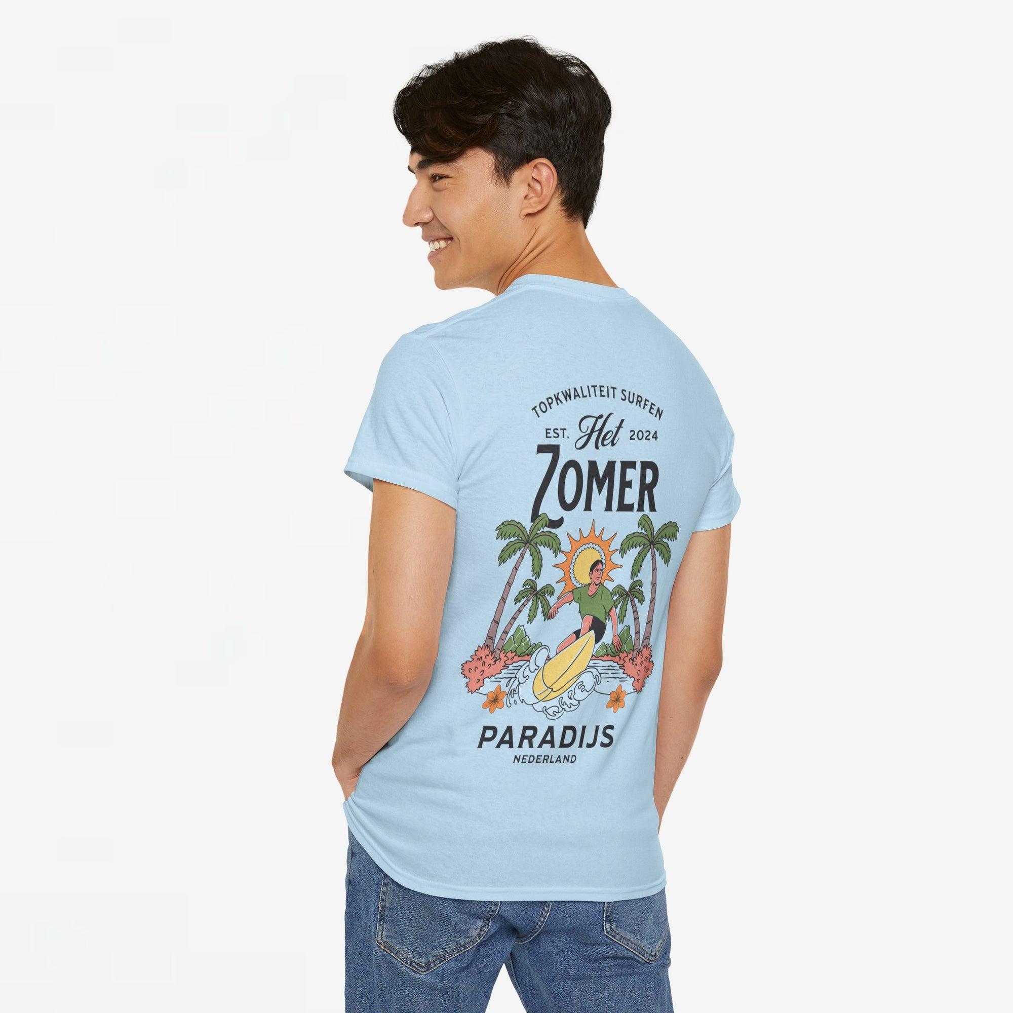 Zomer T-shirt voor Heren - Skrrtshirt Zomervakantie Oversized Tee #10 - Zomer Paradijs