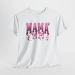 Wit oversized t-shirt met roze 'MAMA' opdruk en twee hondenfiguren