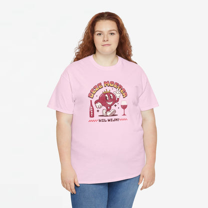 Moederdag Mama Cadeau - T-shirt - Deze Moeder Wil Wijn - Oversized - #97