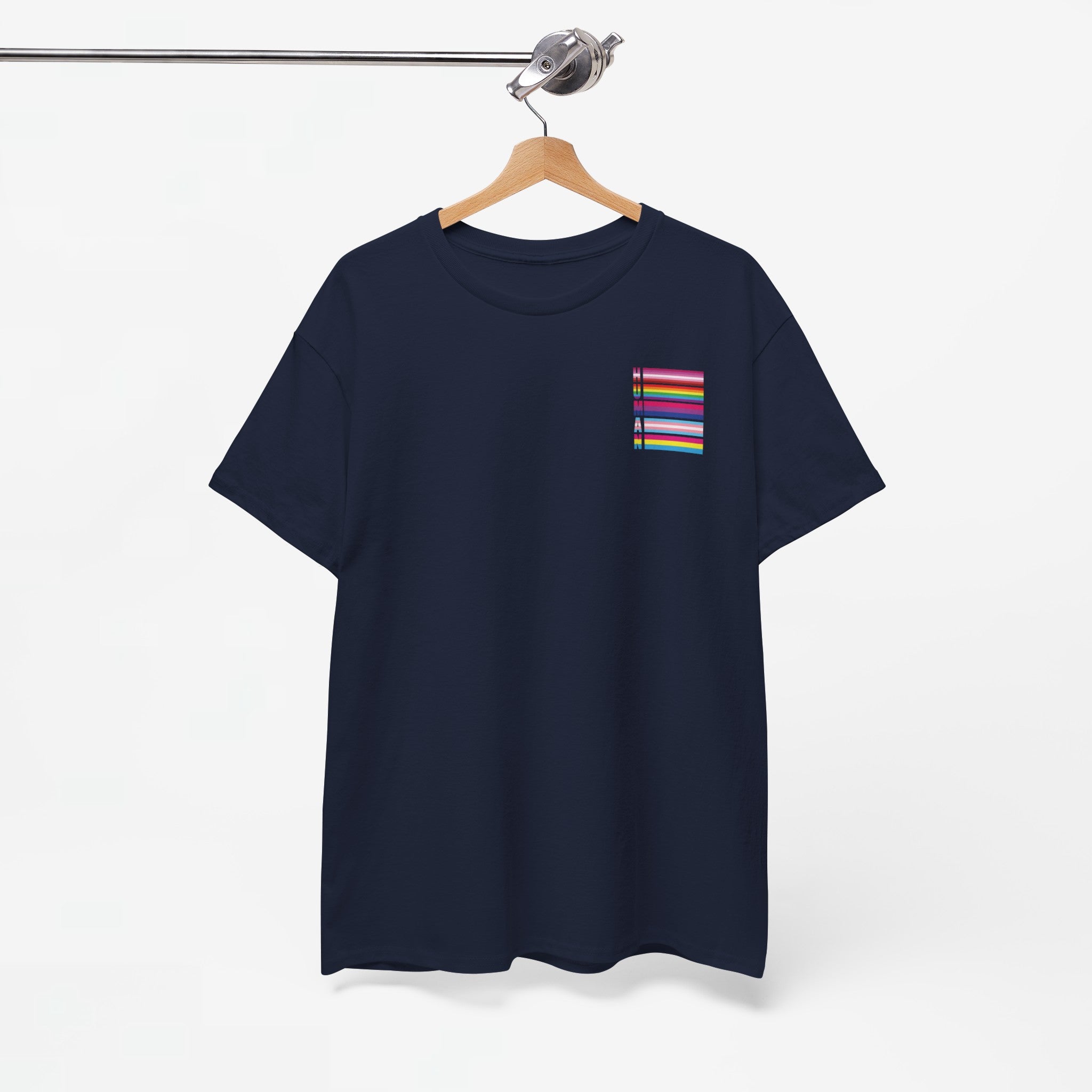 Gay Pride T-shirt - LGBTQ+ Vlag Human - Back Print - Oversized #12