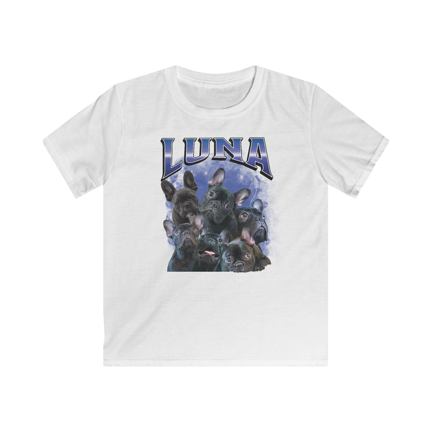 Gepersonaliseerde Cadeau voor Kinderen - Huisdier Foto T-shirt - Bootleg Softstyle Shirt