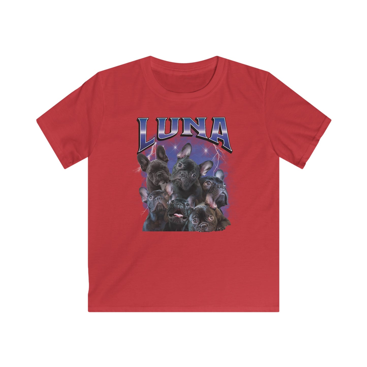 Gepersonaliseerde Cadeau voor Kinderen - Huisdier Foto T-shirt - Bootleg Softstyle Shirt