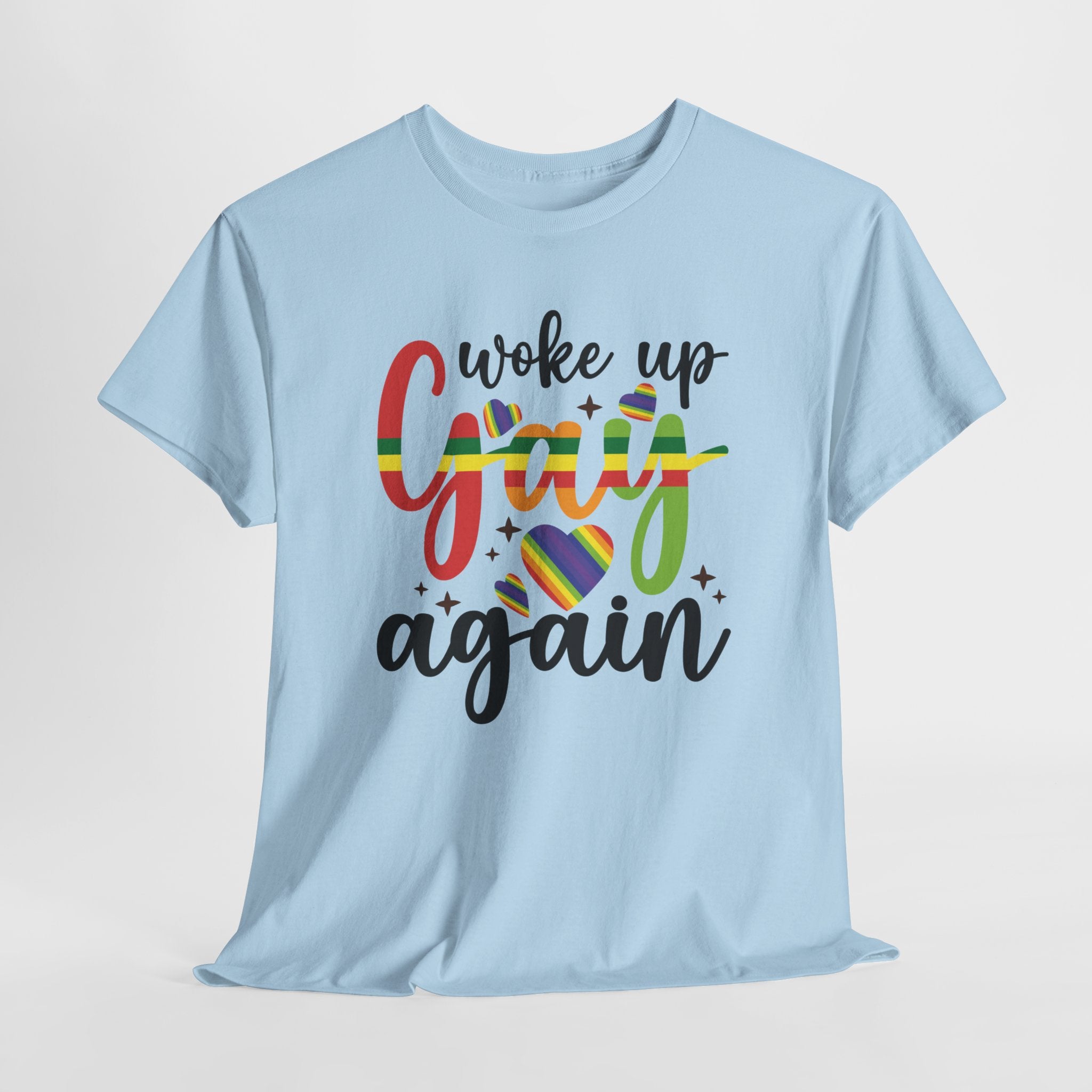 Gay Pride T-shirt - Woke Up Gay Again - Oversized #6