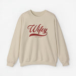 Beige sweatshirt met opdruk 'Wifey' en EST.2024