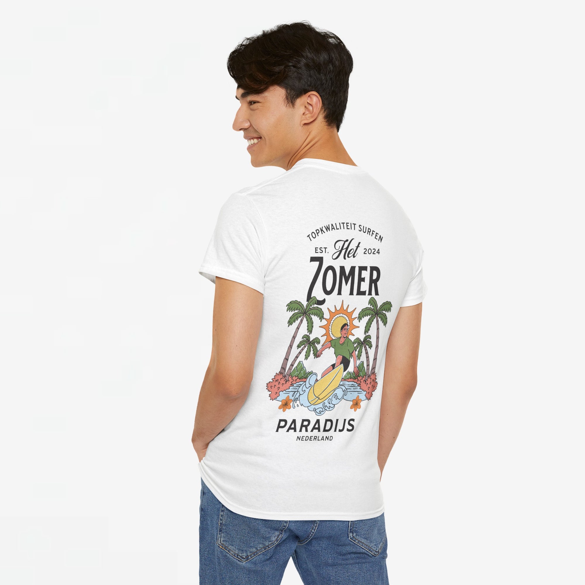 Zomer T-shirt voor Heren - Skrrtshirt Zomervakantie Oversized Tee #10 - Zomer Paradijs