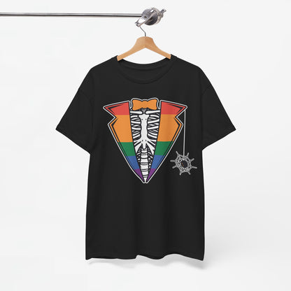 Gay Pride T-shirt - Skelet Regenboog Suit - Oversized #72
