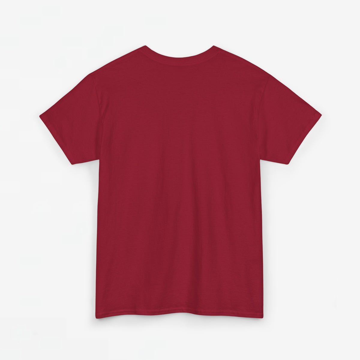 Oversized bordeaux T-shirt zonder zichtbare print, effen achterkant