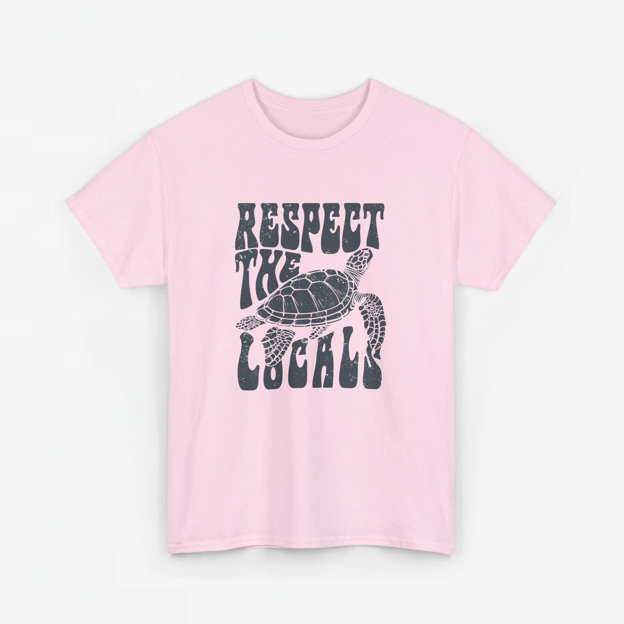 Heren Zomer Oversized T-shirt met print Schildpad- Respect the locals