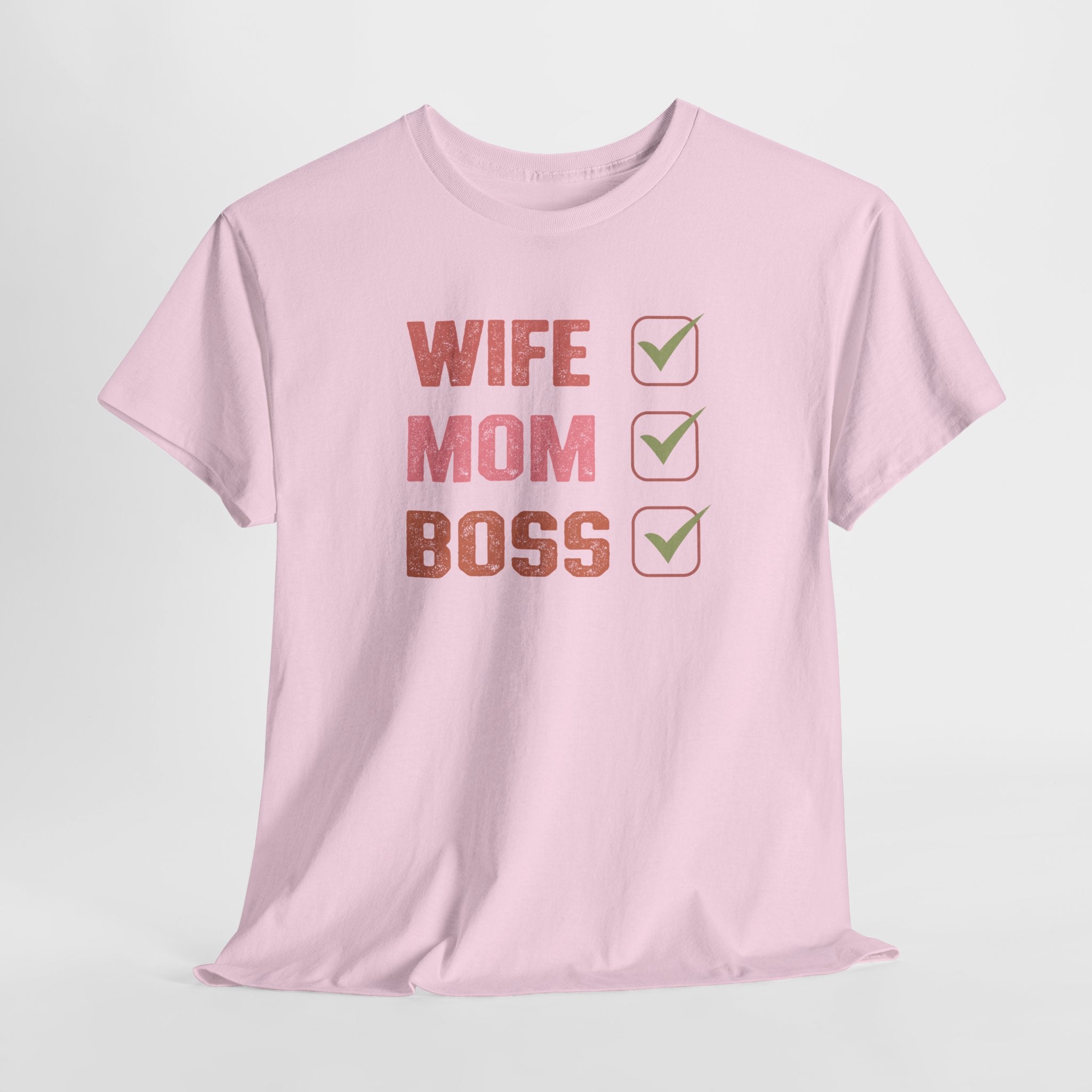 Moederdag Mama Cadeau - T-shirt - Wife Mom Boss - Oversized - #15