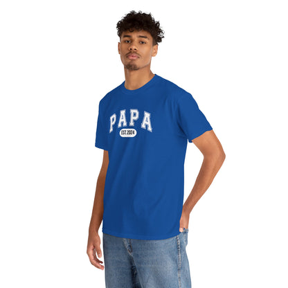 Gepersonaliseerde Vaderdag Papa Cadeau - T-shirt - Papa - EST [Jaar]