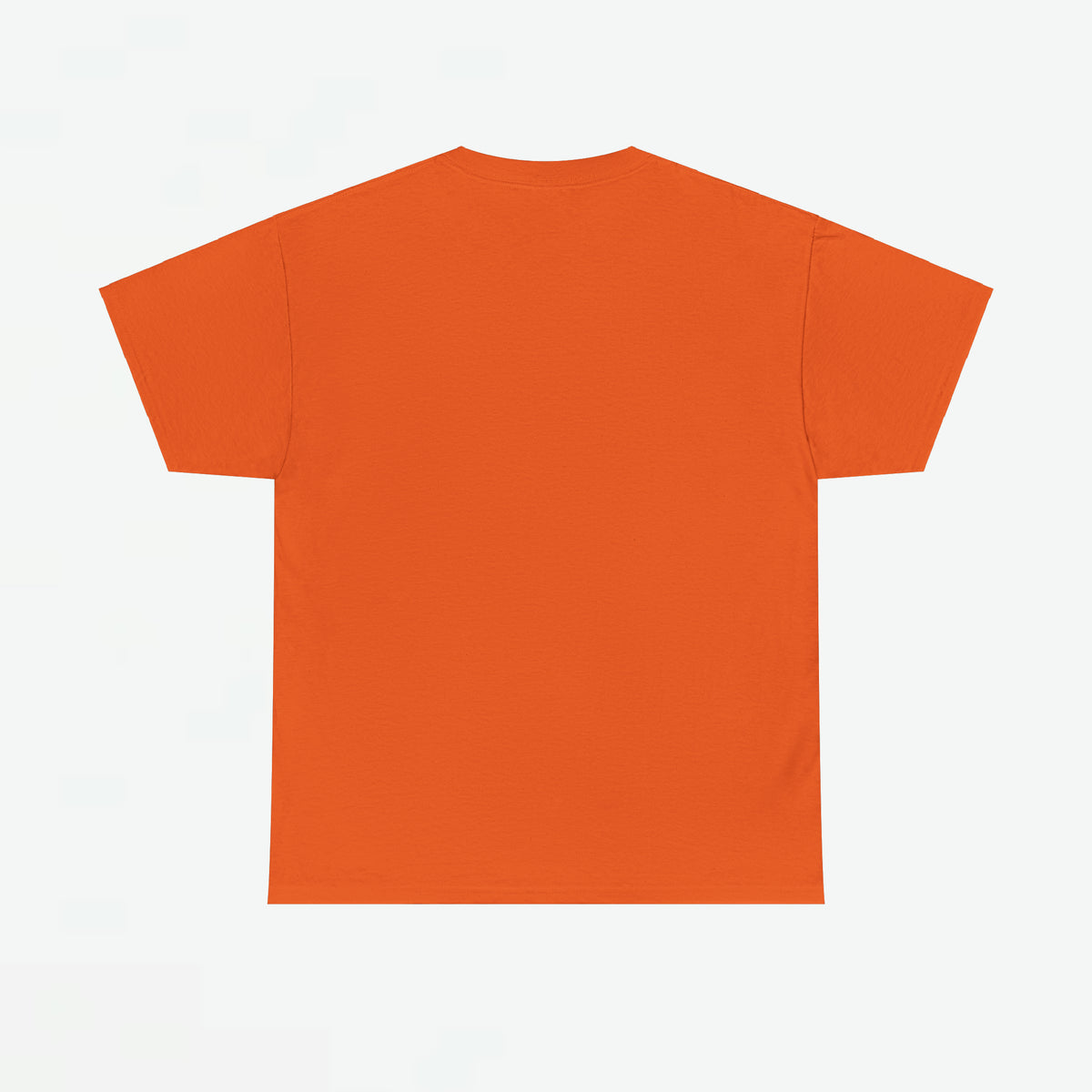 Oranje oversized T-shirt achterkant, effen zonder print