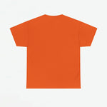 Oranje oversized T-shirt achterkant, effen zonder print