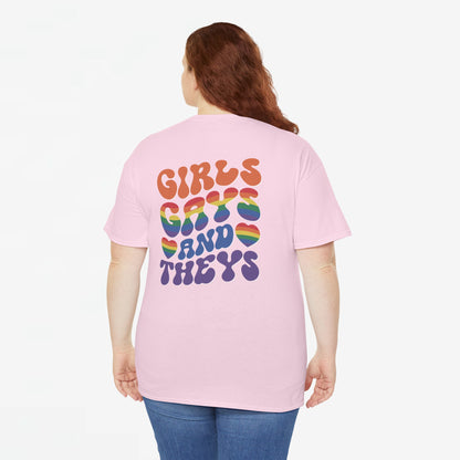 Gay Pride T-shirt - Girls Gays and Theys - Back Print - Oversized #21